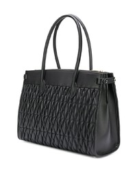 Sac fourre-tout en cuir matelassé noir Furla