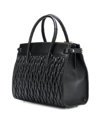 Sac fourre-tout en cuir matelassé noir Furla