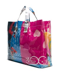 Sac fourre-tout en cuir multicolore Comme Des Garcons SHIRT