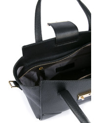 Sac fourre-tout en cuir noir Cerruti