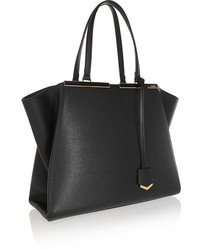 Sac fourre-tout en cuir noir Fendi