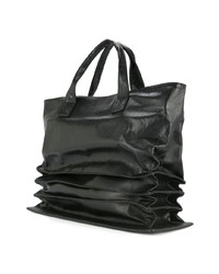 Sac fourre-tout en cuir noir Yohji Yamamoto