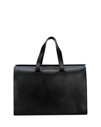 Sac fourre-tout en cuir noir Aesther Ekme