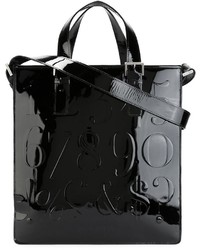 Sac fourre-tout en cuir noir Assouline