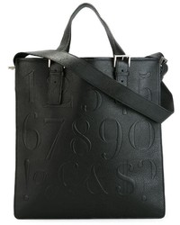 Sac fourre-tout en cuir noir Assouline