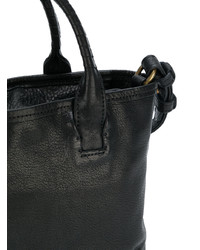 Sac fourre-tout en cuir noir Cornelian Taurus By Daisuke Iwanaga