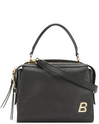 Sac fourre-tout en cuir noir Bally