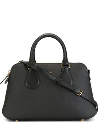 Sac fourre-tout en cuir noir Bally