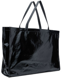 Sac fourre-tout en cuir noir Acne Studios