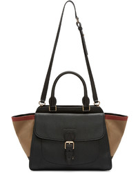 Sac fourre-tout en cuir noir Burberry