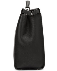 Sac fourre-tout en cuir noir Fendi