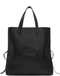 Sac fourre-tout en cuir noir Jil Sander