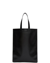 Sac fourre-tout en cuir noir Comme des Garcons Wallets