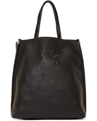 Sac fourre-tout en cuir noir Maison Margiela