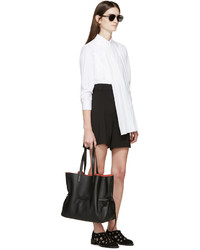 Sac fourre-tout en cuir noir Jil Sander