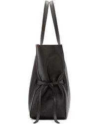 Sac fourre-tout en cuir noir Jil Sander