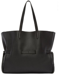 Sac fourre-tout en cuir noir Jil Sander