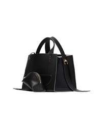 Sac fourre-tout en cuir noir Danse Lente