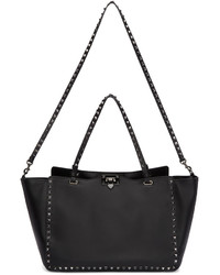 Sac fourre-tout en cuir noir Valentino