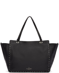 Sac fourre-tout en cuir noir Valentino