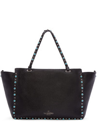 Sac fourre-tout en cuir noir Valentino