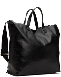 Sac fourre-tout en cuir noir Jil Sander