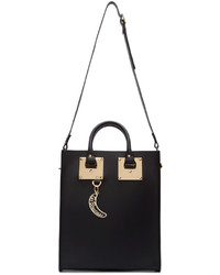 Sac fourre-tout en cuir noir Sophie Hulme