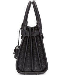 Sac fourre-tout en cuir noir Saint Laurent