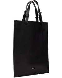 Sac fourre-tout en cuir noir A.P.C.