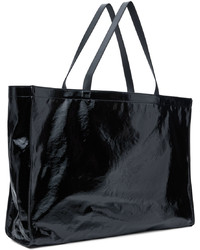 Sac fourre-tout en cuir noir Acne Studios