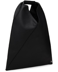 Sac fourre-tout en cuir noir MM6 MAISON MARGIELA