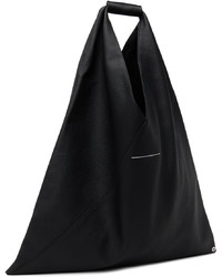 Sac fourre-tout en cuir noir MM6 MAISON MARGIELA