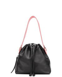 Sac fourre-tout en cuir noir Bonastre