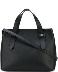 Sac fourre-tout en cuir noir Borbonese