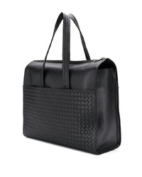 Sac fourre-tout en cuir noir Bottega Veneta