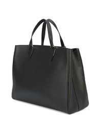 Sac fourre-tout en cuir noir Valextra