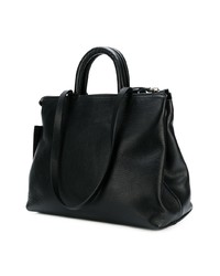 Sac fourre-tout en cuir noir Marsèll