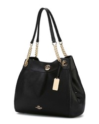 Sac fourre-tout en cuir noir Coach