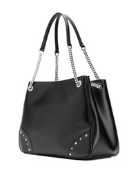 Sac fourre-tout en cuir noir Blumarine