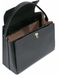 Sac fourre-tout en cuir noir Valextra