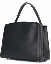 Sac fourre-tout en cuir noir Valextra