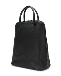 Sac fourre-tout en cuir noir Jil Sander