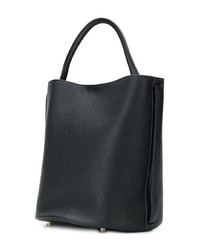 Sac fourre-tout en cuir noir Jil Sander