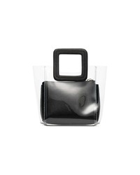 Sac fourre-tout en cuir noir Staud