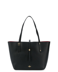 Sac fourre-tout en cuir noir Coach