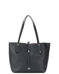 Sac fourre-tout en cuir noir Coach