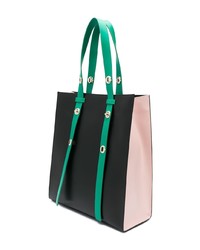 Sac fourre-tout en cuir noir Emilio Pucci