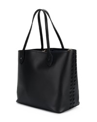 Sac fourre-tout en cuir noir Marc Ellis