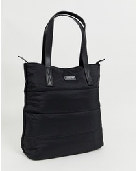 Sac fourre-tout en cuir noir Consigned