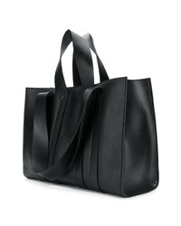 Sac fourre-tout en cuir noir Corto Moltedo